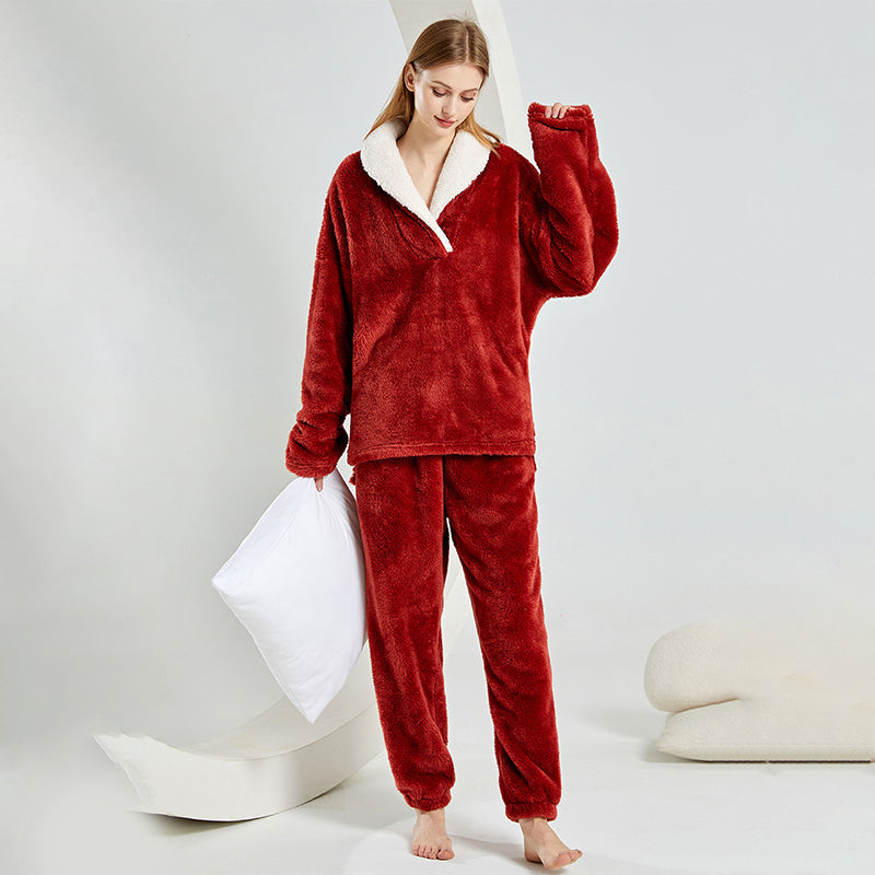 💖 Warme pluche pyjama voor de winter